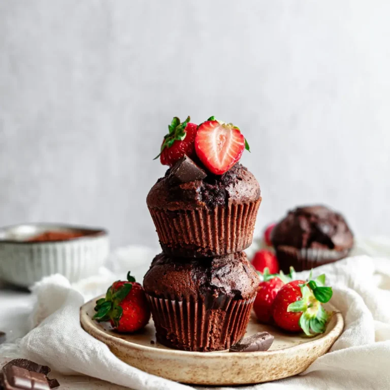 Erdbeer Schoko Muffins mit doppelt Schoko