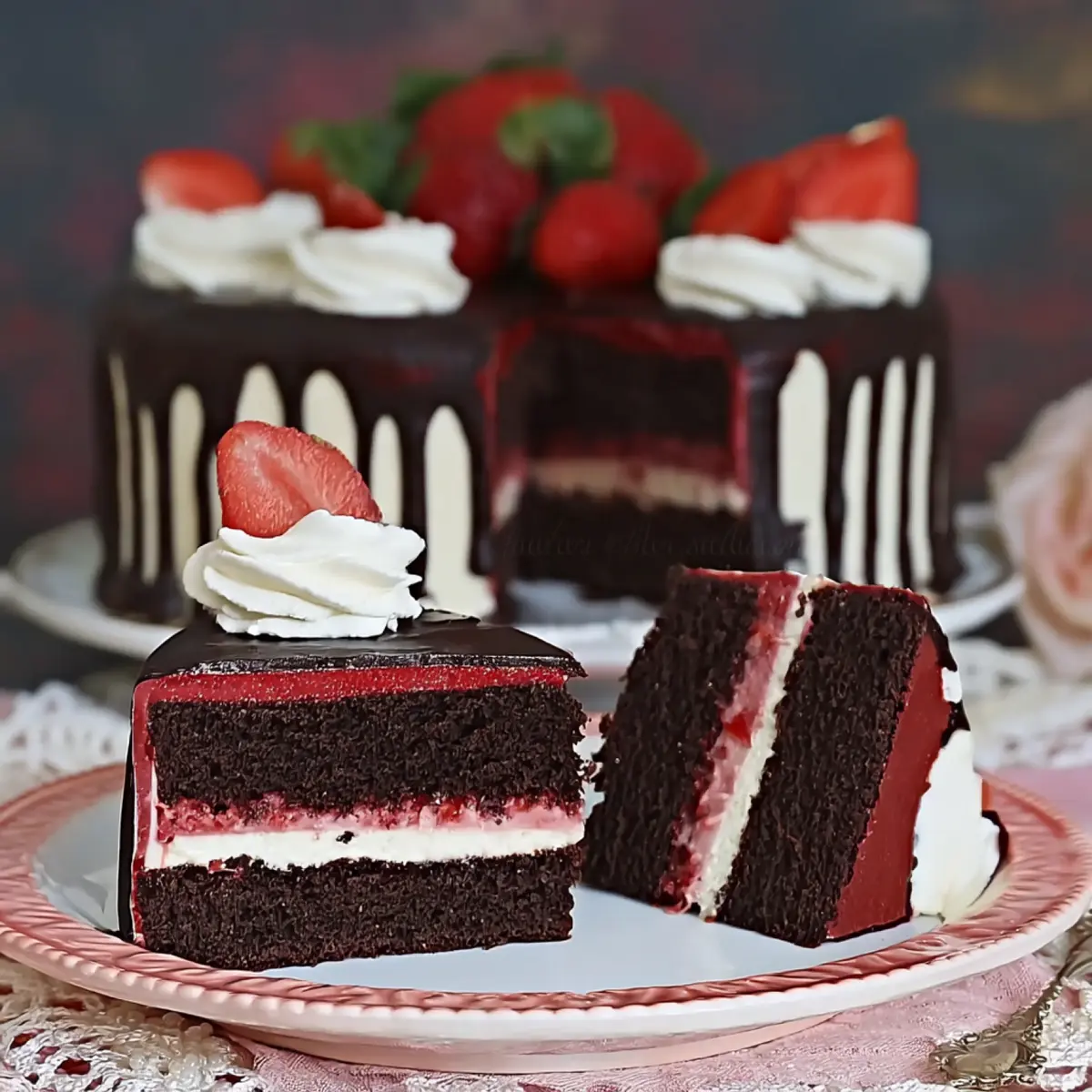Erdbeer Schoko Torte mit Mascarpone Creme