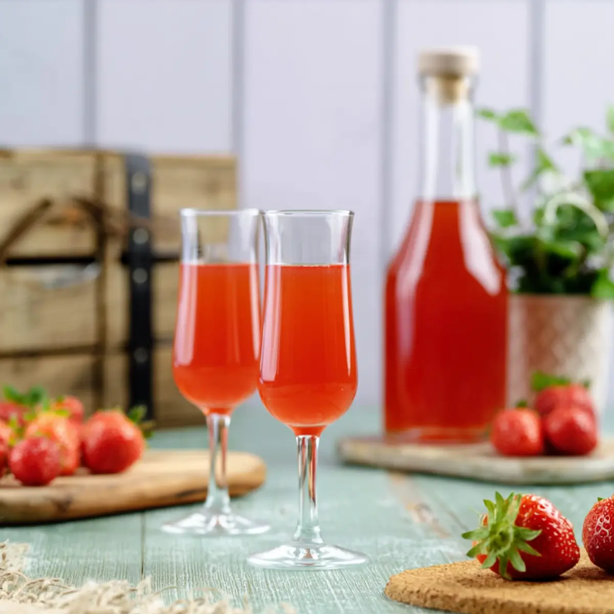 Erdbeerlikör mit Rum