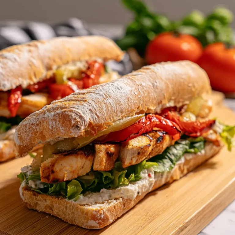 Gegrilltes Hähnchen Sommersandwich