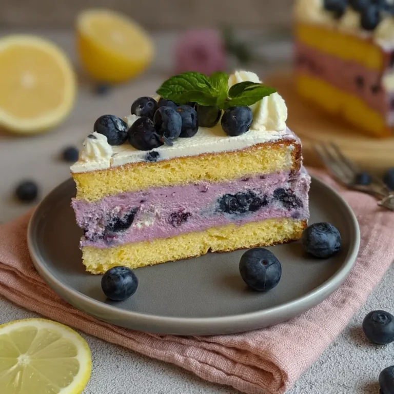 Heidelbeertorte mit Zitrone