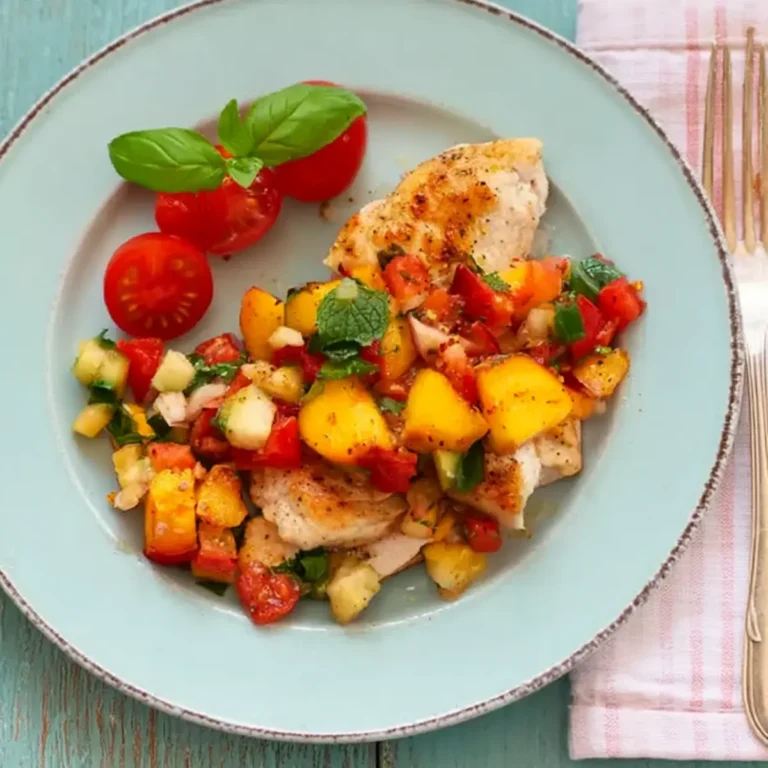 Hähnchenbrust mit Nektarinen Tomaten Salsa