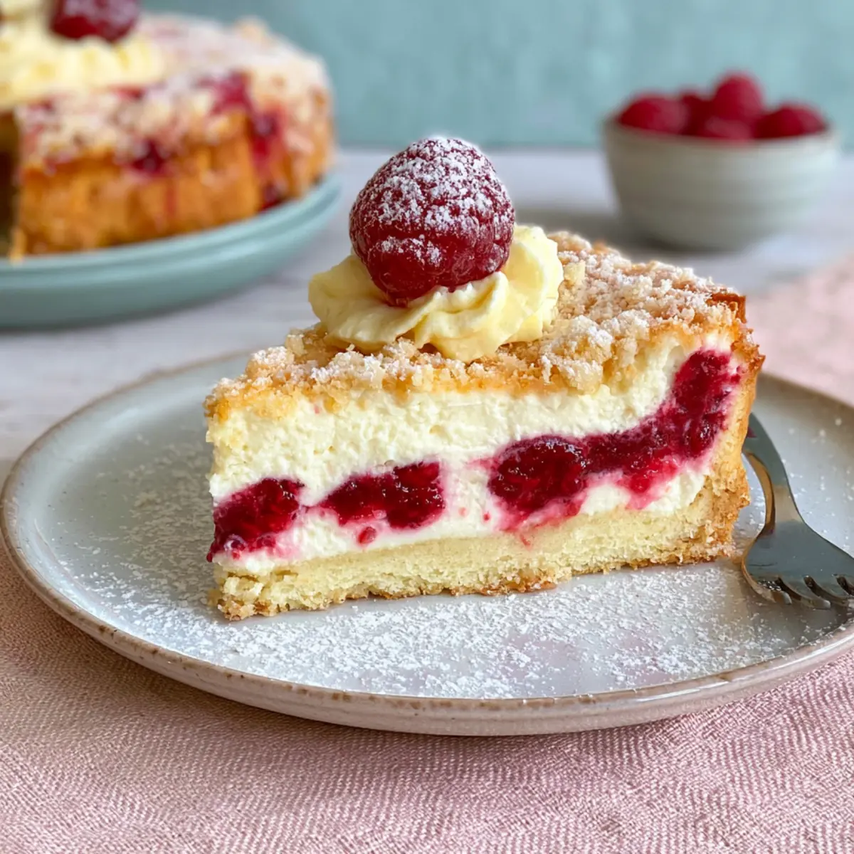 Himbeer Quark Kuchen