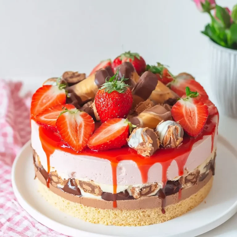 Kinder Bueno Torte mit Erdbeeren