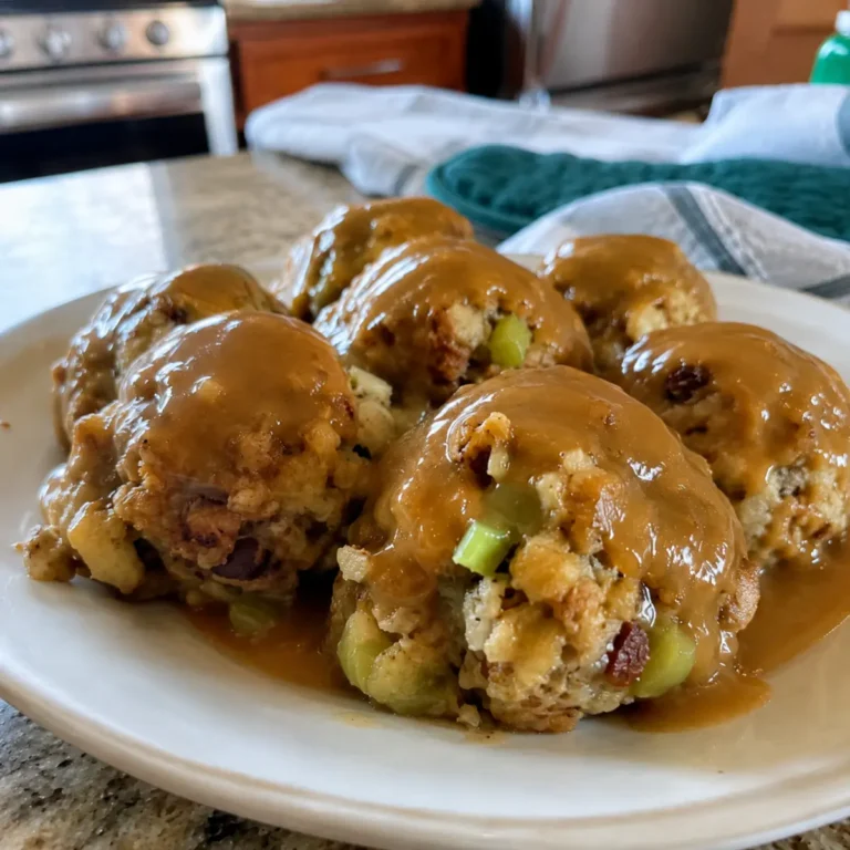 Leftover Turkey Stuffing Balls