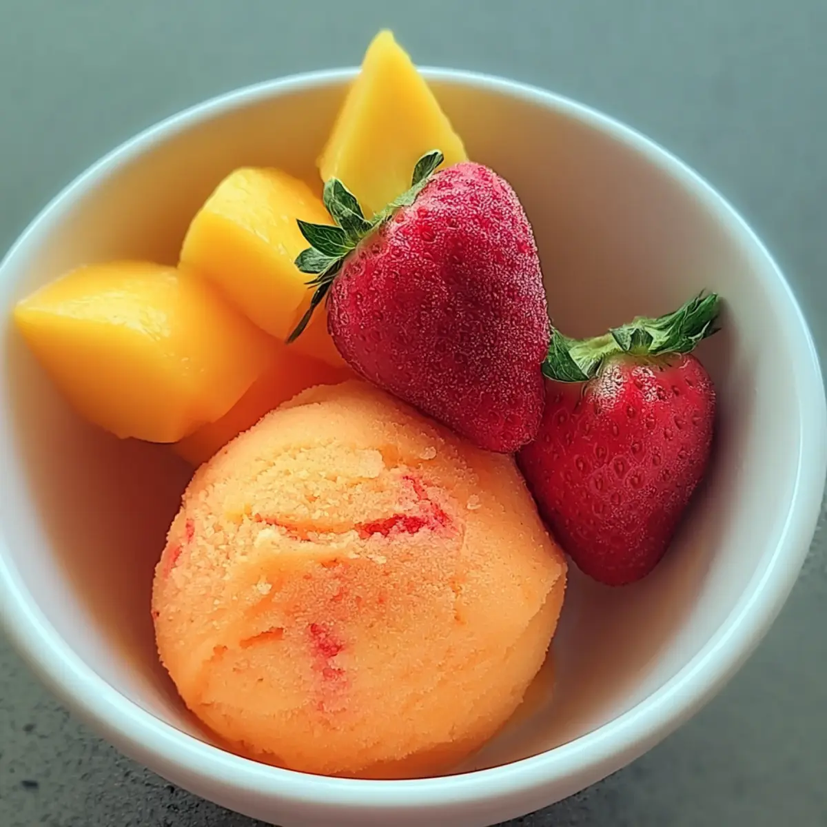 Mango Erdbeer Sorbet