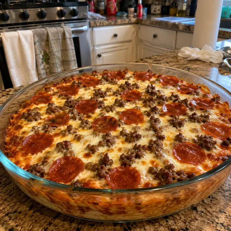 Meat Lovers Pizza Casserole