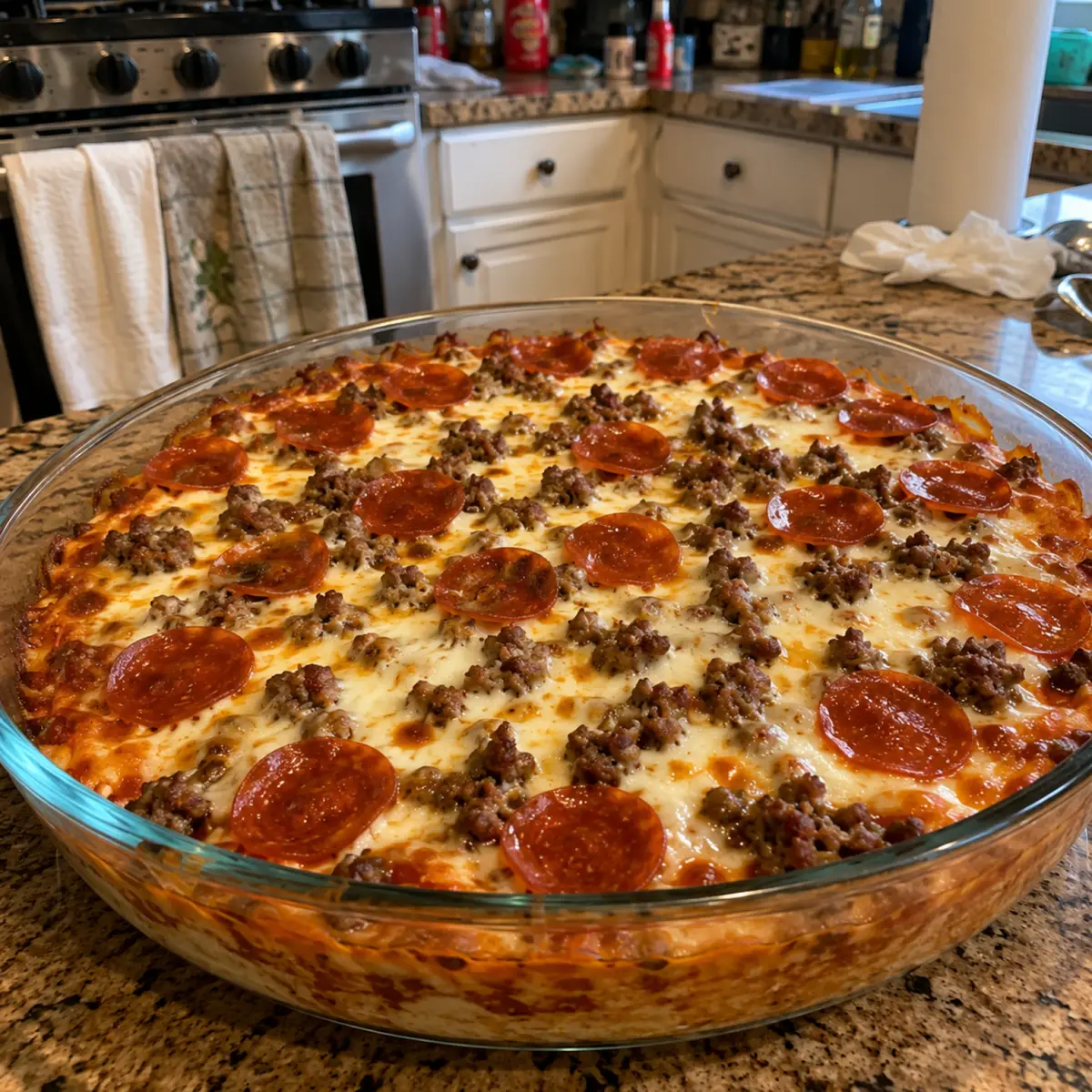 Meat Lovers Pizza Casserole