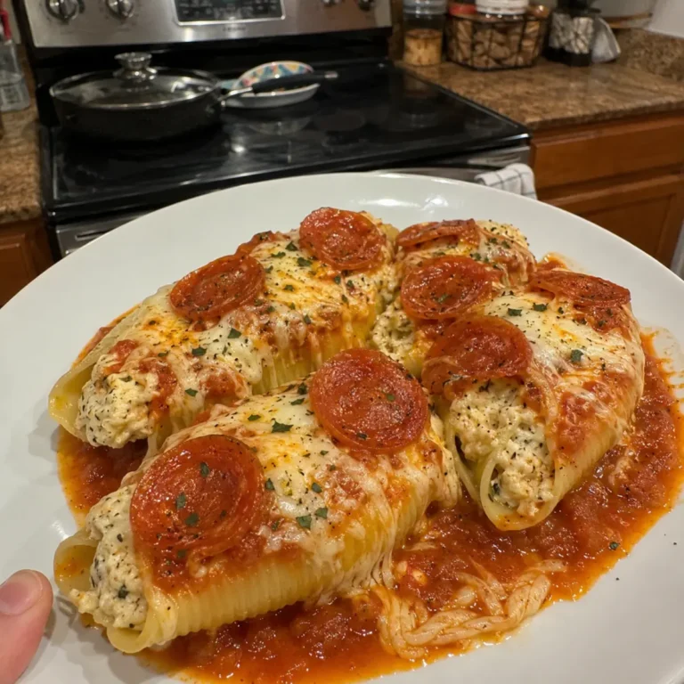 Pepperoni Pizza Stuffed Shells