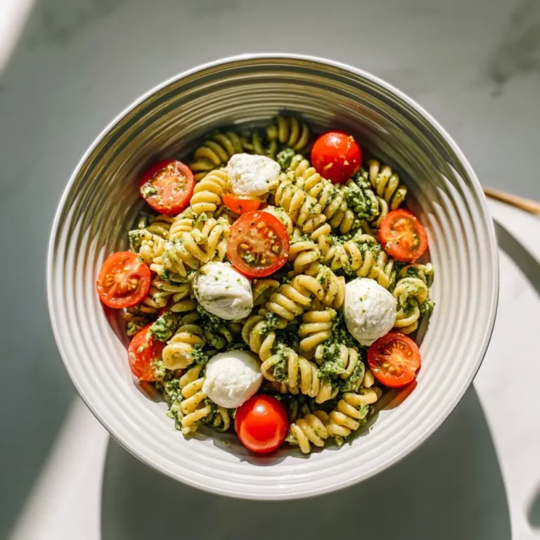 Pesto Nudelsalat mit Kirschtomaten