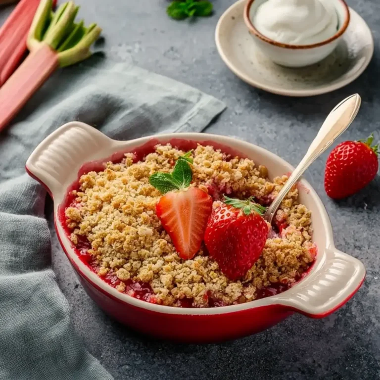 Rhabarber Erdbeer Crumble