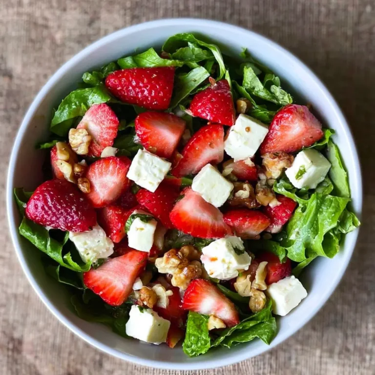 Salat mit Erdbeeren