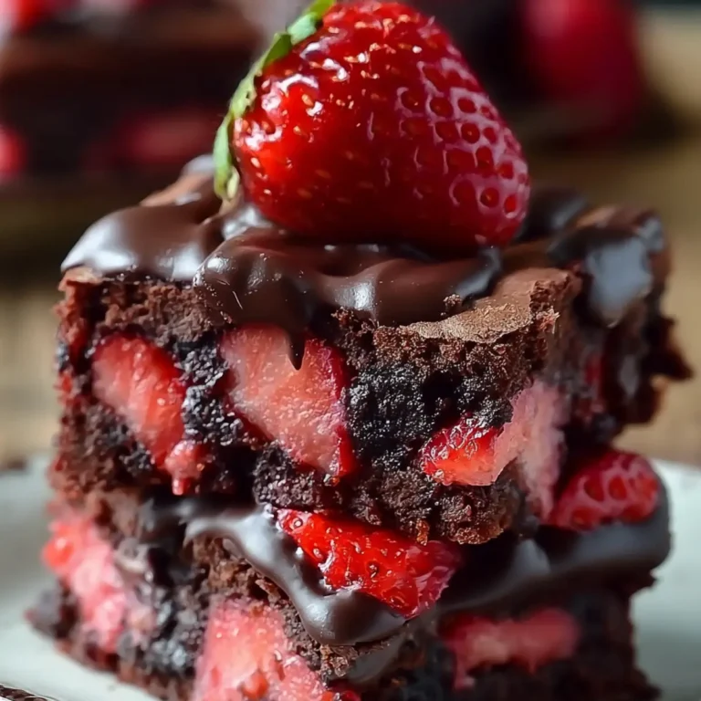Schoko Erdbeer Brownies