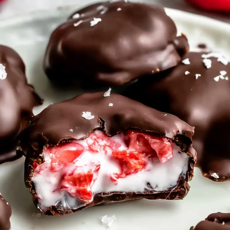 Schoko Erdbeer Frozen Joghurt Bites