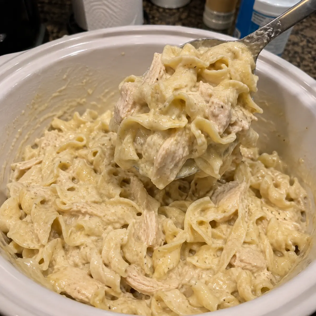 Slow Cooker Amish Chicken and Noodles