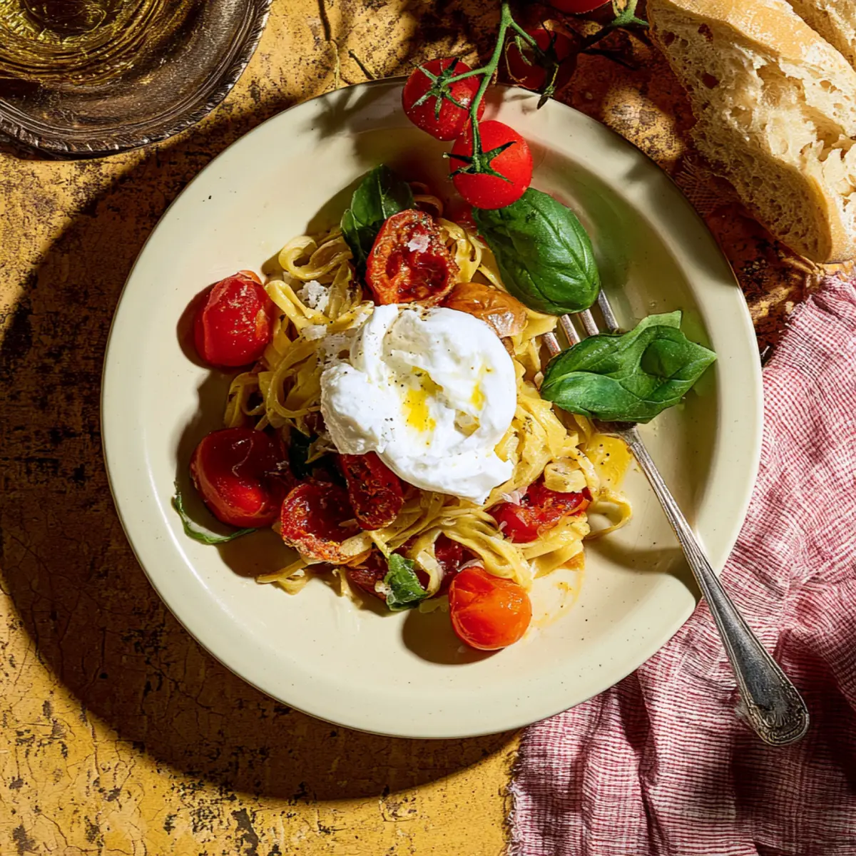 Sommer Pasta Aglio e Oglio Caprese