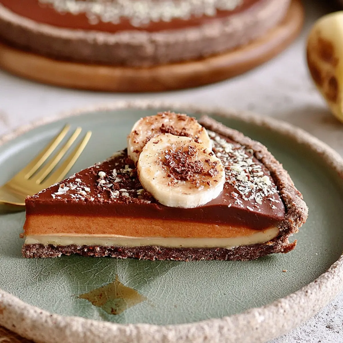 Vegane Schoko Bananen Tarte