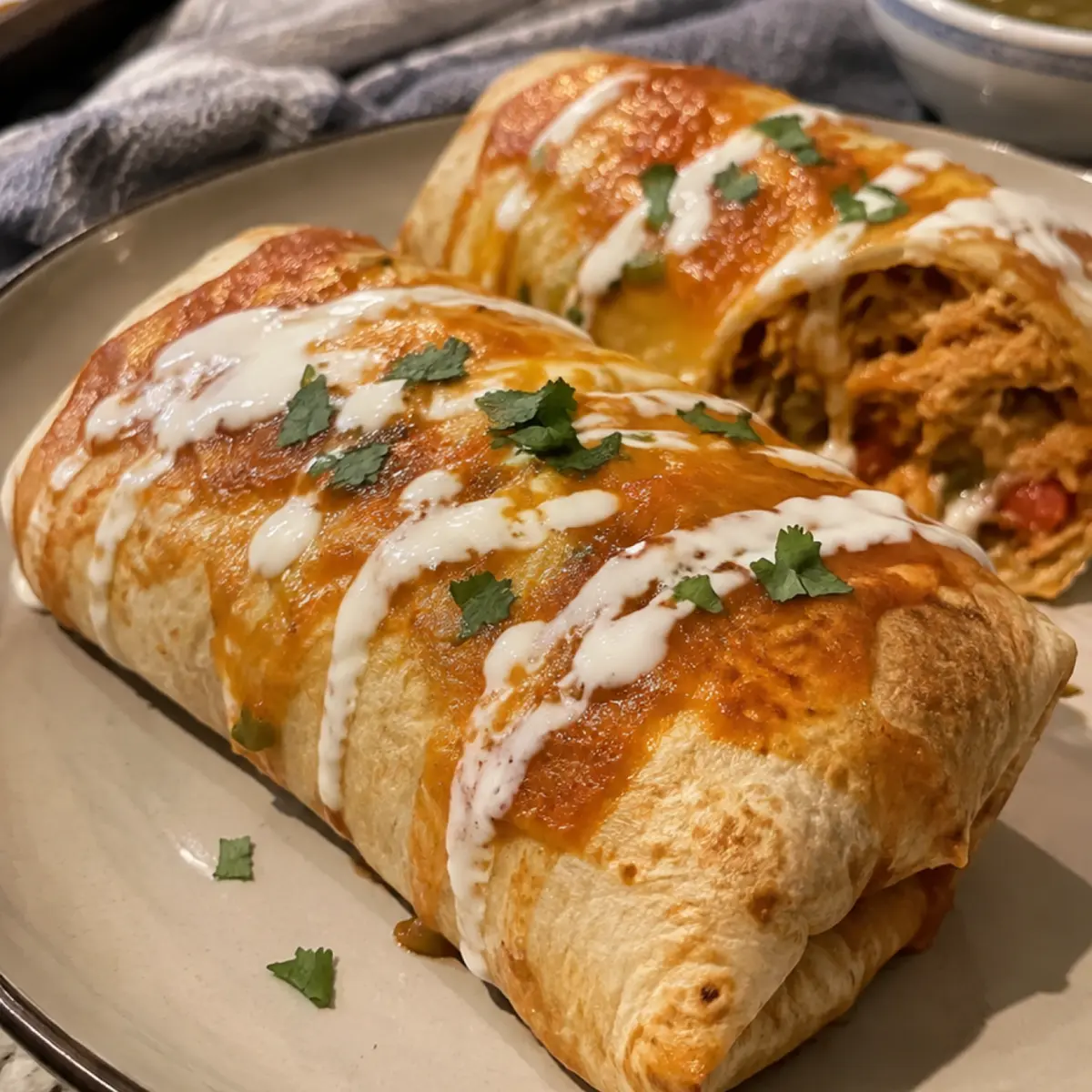 Baked Chicken Chimichangas