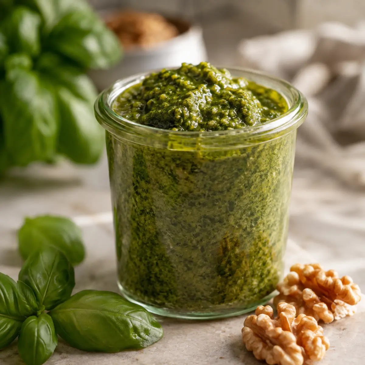 Basilikum-Walnuss-Pesto