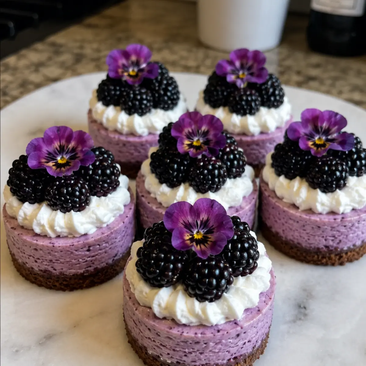 Blackberry Mini Cheesecakes