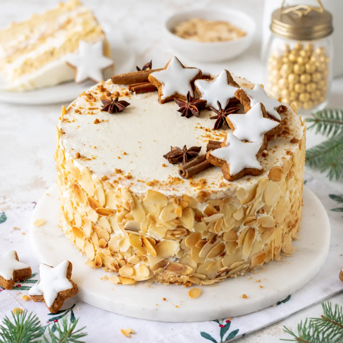 Bratapfel Marzipan Torte