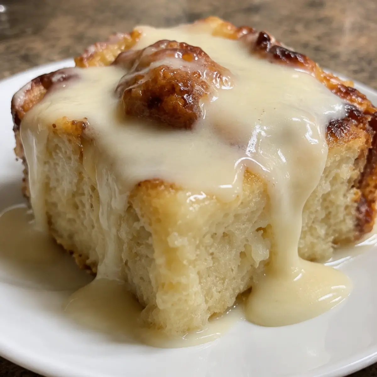 Bread Pudding with Vanilla Sauce