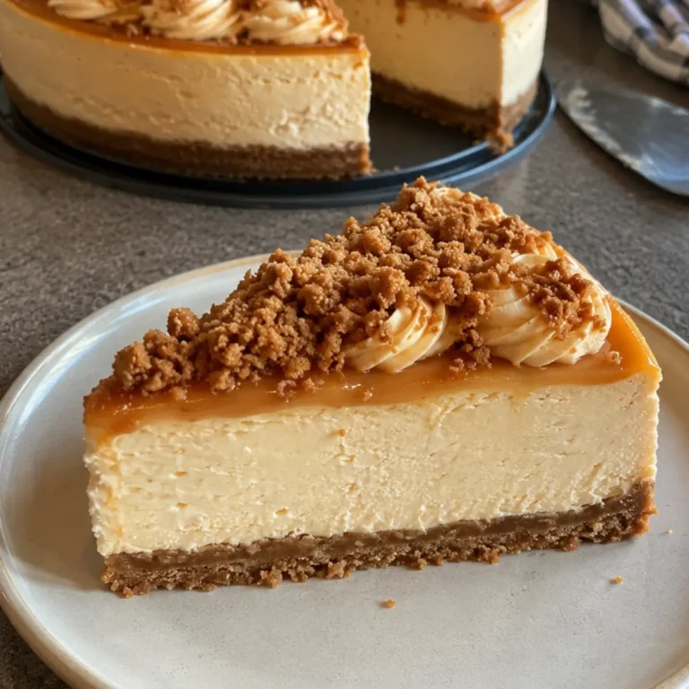 Butterscotch Cheesecake with a Buttery Crumble