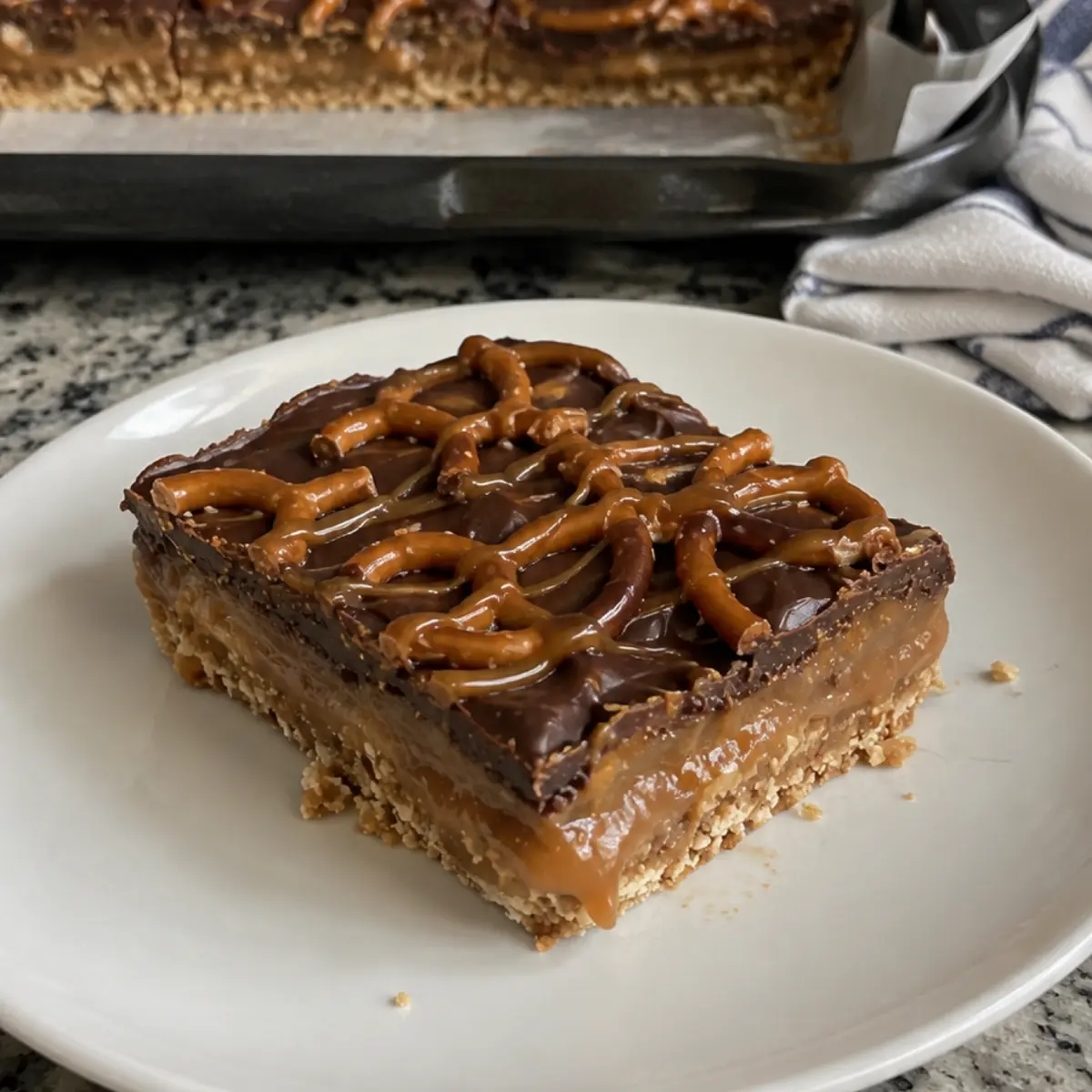 Caramel Pretzel Crack Bars