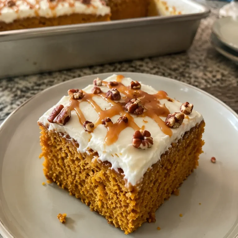 Caramel Pumpkin Poke Cake