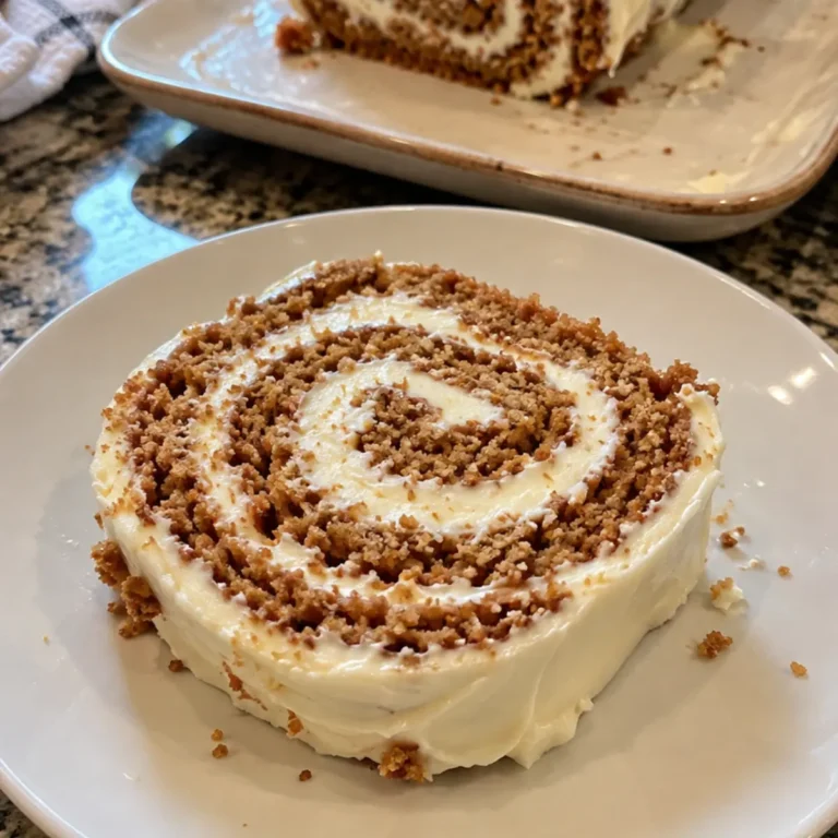 Carrot Cake Roll with Cream Cheese Frosting