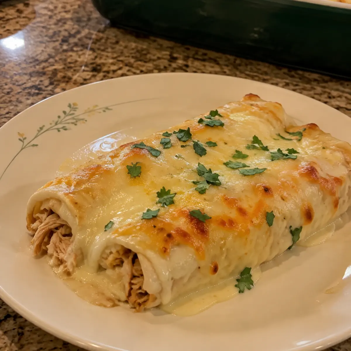 Chicken Enchiladas with Sour Cream White Sauce