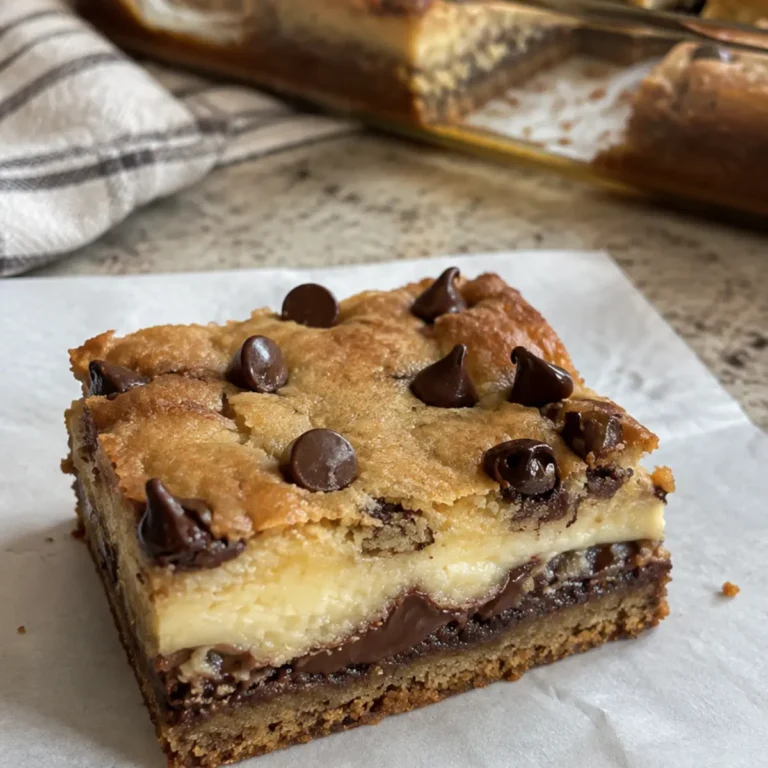 Chocolate Chip Cookie Cheesecake Bars