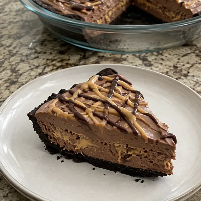 Chocolate Peanut Butter Cool Whip Freezer Fudge Pie