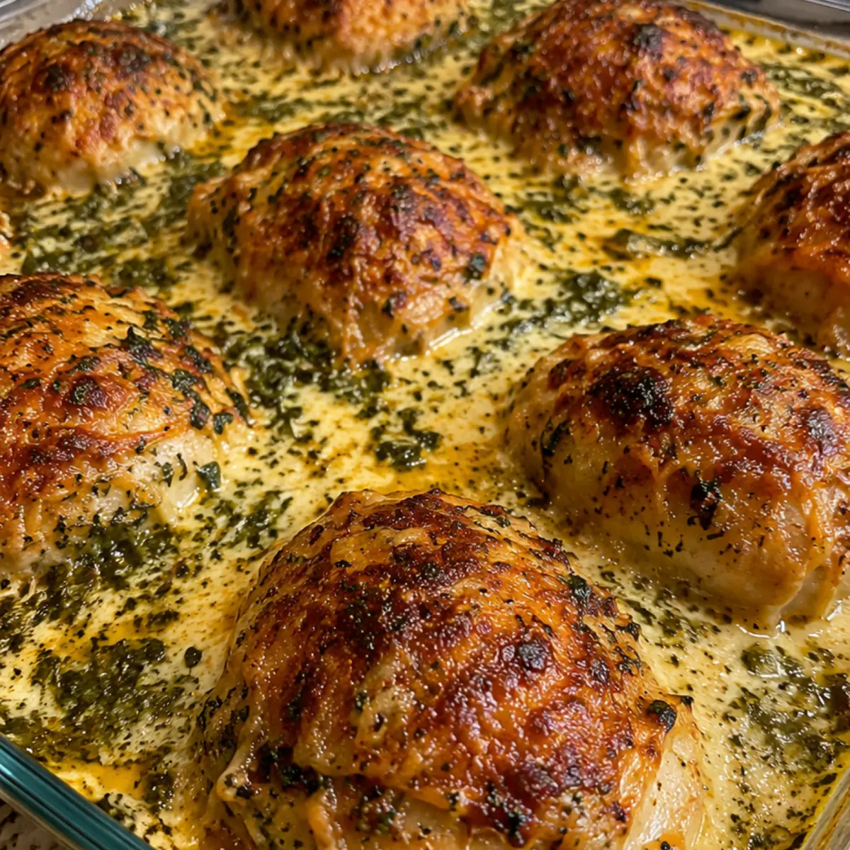 Creamy Garlic Parmesan Spinach Chicken Bake