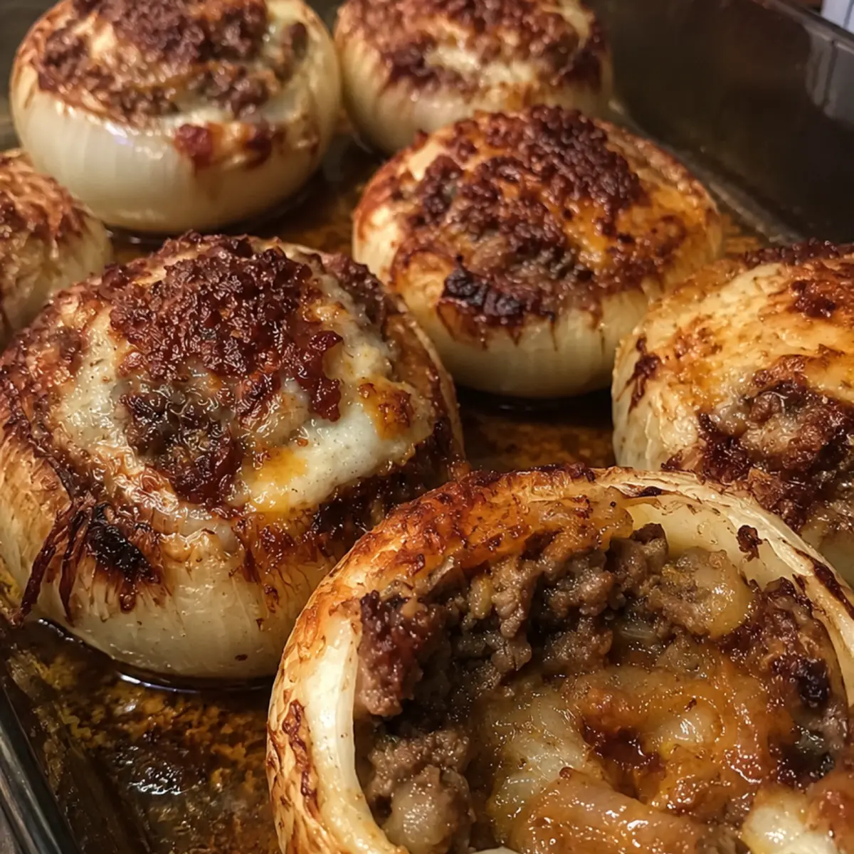 French Onion Stuffed Beef Onions