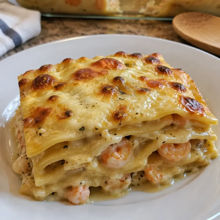 Garlic Butter Shrimp Scampi Lasagna