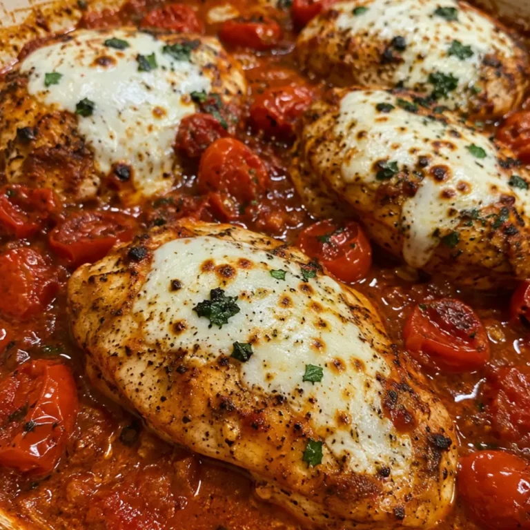 Garlic Tomato Chicken with Mozzarella