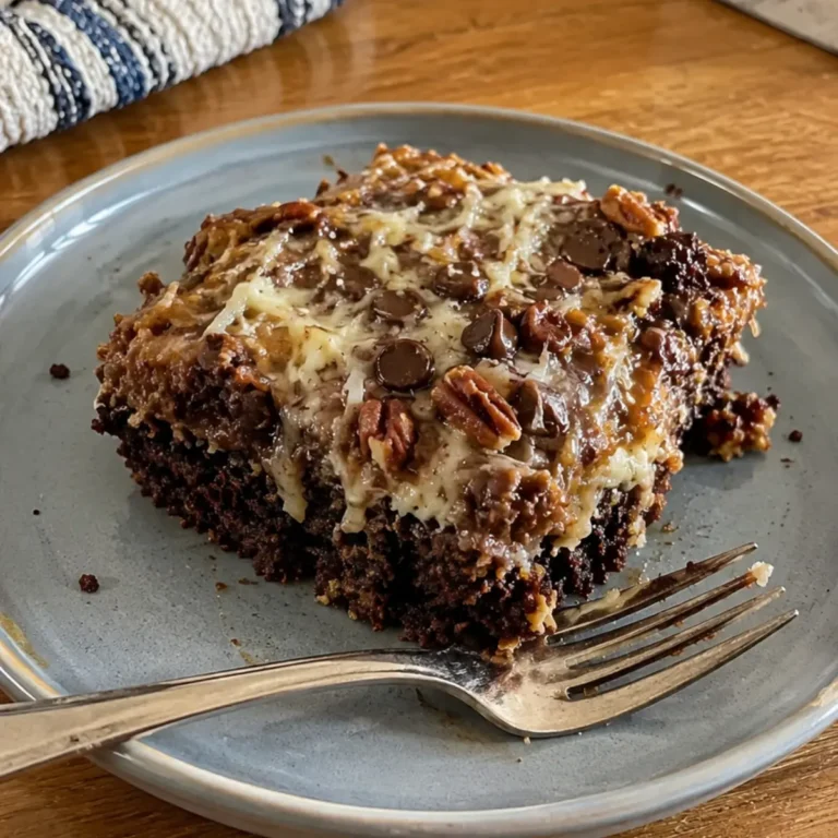 German Chocolate Pecan Cream Cheese Dump Cake