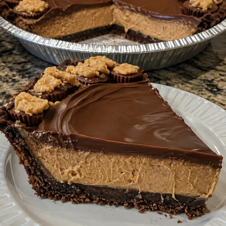 Giant No-Bake Peanut Butter Cup Pie