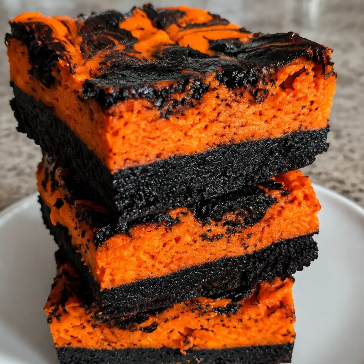 Halloween Cream Cheese Swirl Brownies