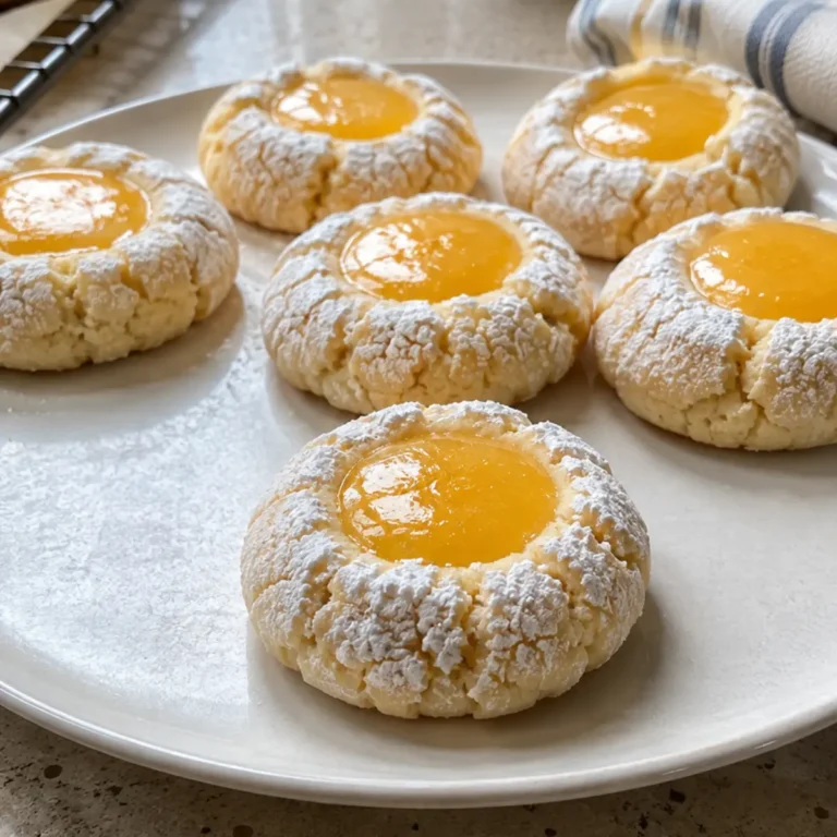 Lemon Curd Thumbprint Cookies