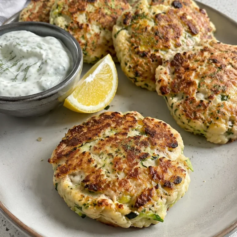 Low Carb Chicken Zucchini Feta Fritters