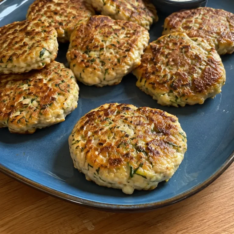 Low Carb Chicken Zucchini Feta Fritters (High Protein)