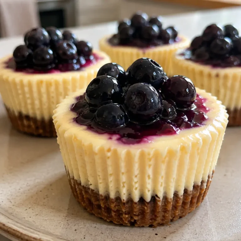 Mini Blueberry Cheesecakes