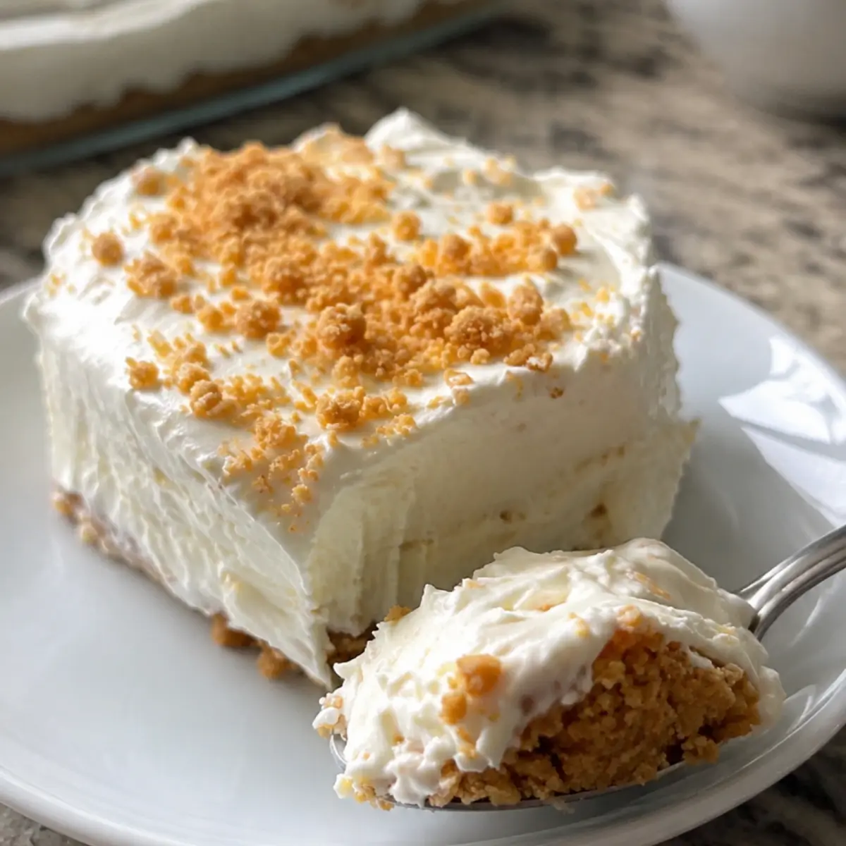 Moms No Bake Pineapple Dessert