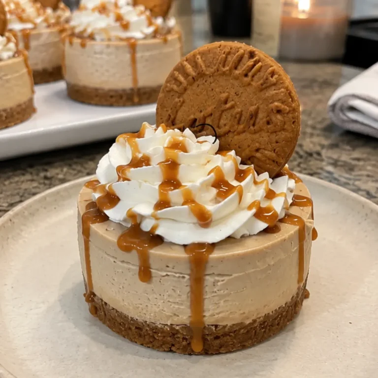 No-Bake Biscoff Mini Cheesecakes