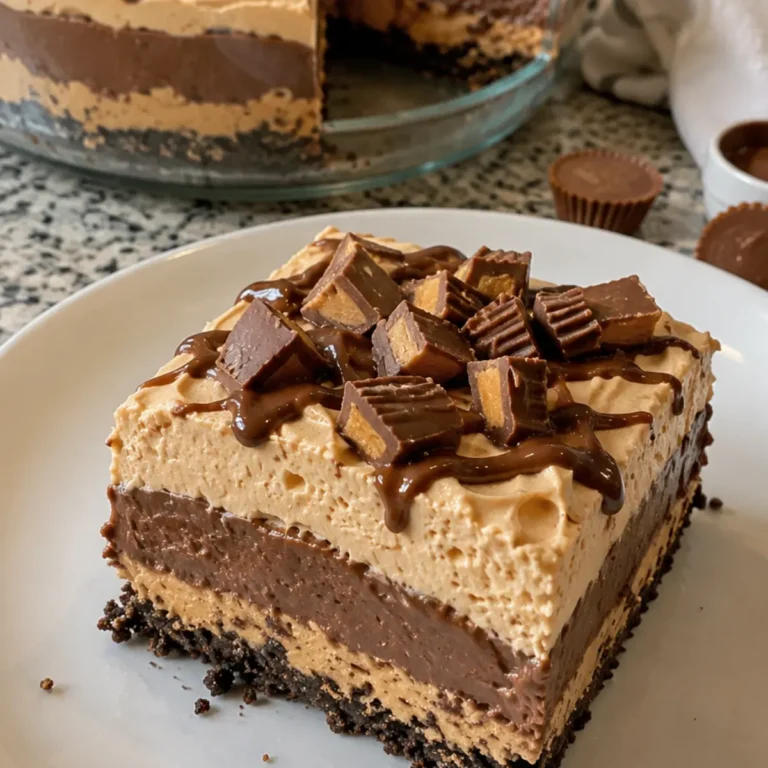 No-Bake Reeses Peanut Butter Cup Dump Cake