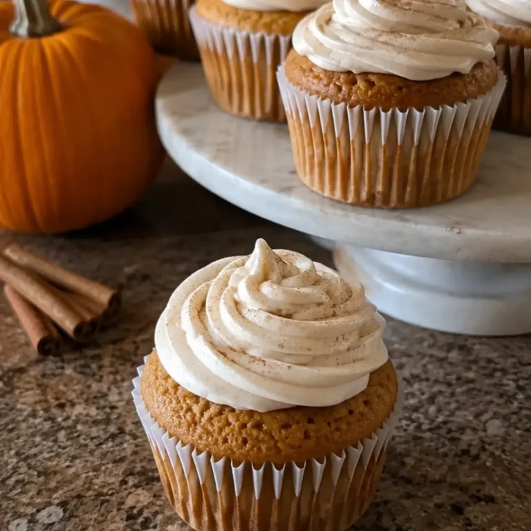 Pumpkin Cupcakes with Cream Cheese Frosting