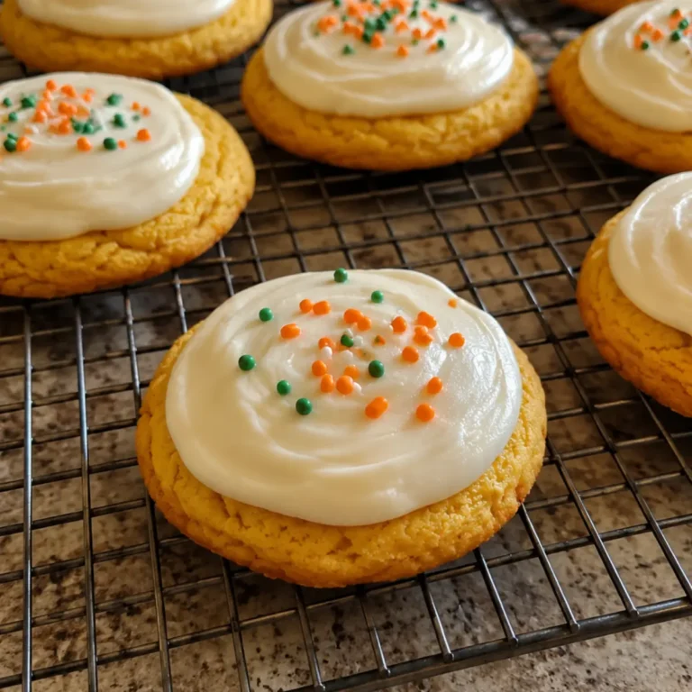 Pumpkin Sugar Cookies with Cream Cheese Frosting