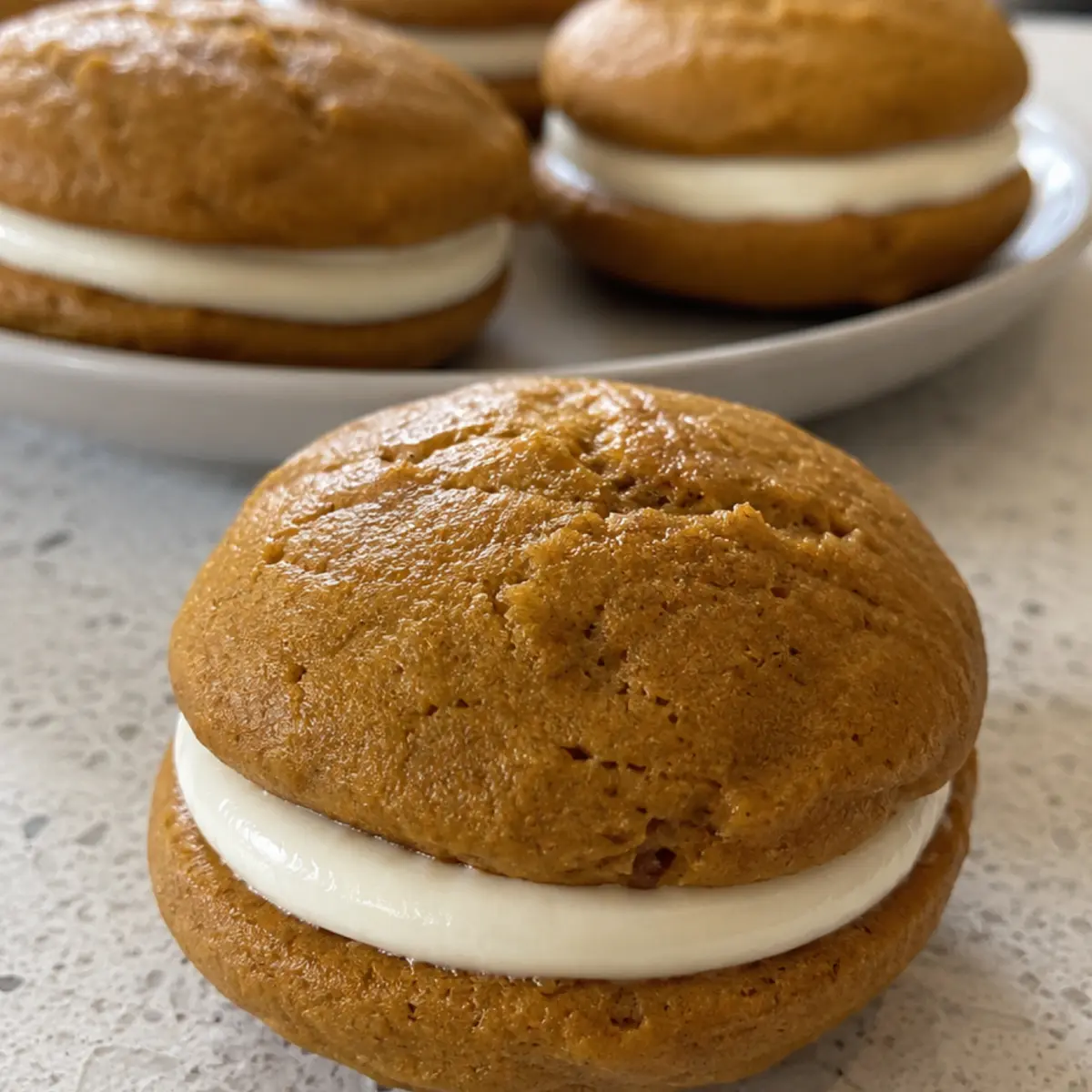 Pumpkin Whoopie Pies with Maple Cream Cheese Filling